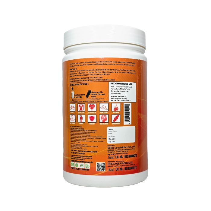 Mikis Growth Formula Malai Kulfi 1Kg – Protein Powder for Teenagers in India