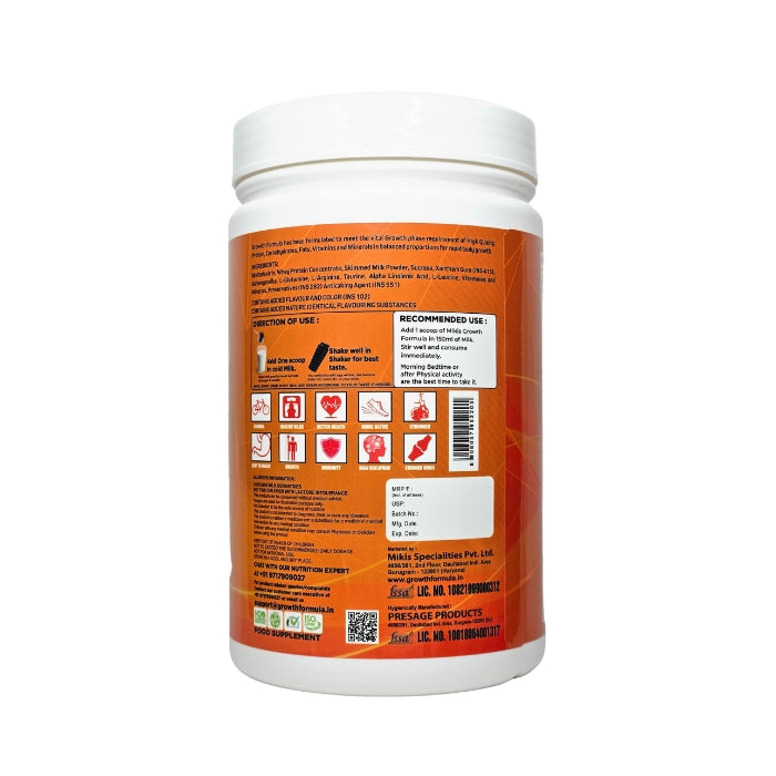 Mikis Growth Formula Vanilla 1Kg – Protein Powder for Teenagers in India