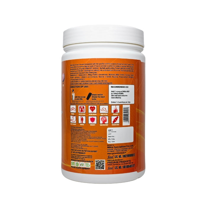 Mikis Kids Growth Formula For Growing Kids (4-7 Yrs) | Chocolate Ice-cream Flavor 1000g