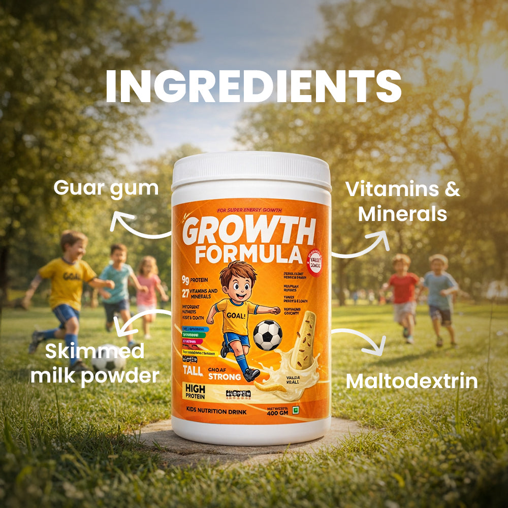 Mikis Growth Formula For Growing Kids (7-12 Yrs) | Malai Kulfi Flavor 400g