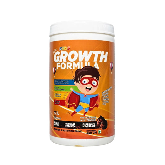 Mikis Kids Growth Formula For Growing Kids (4-7Yrs) | Chocolate Ice-cream Flavor 400g