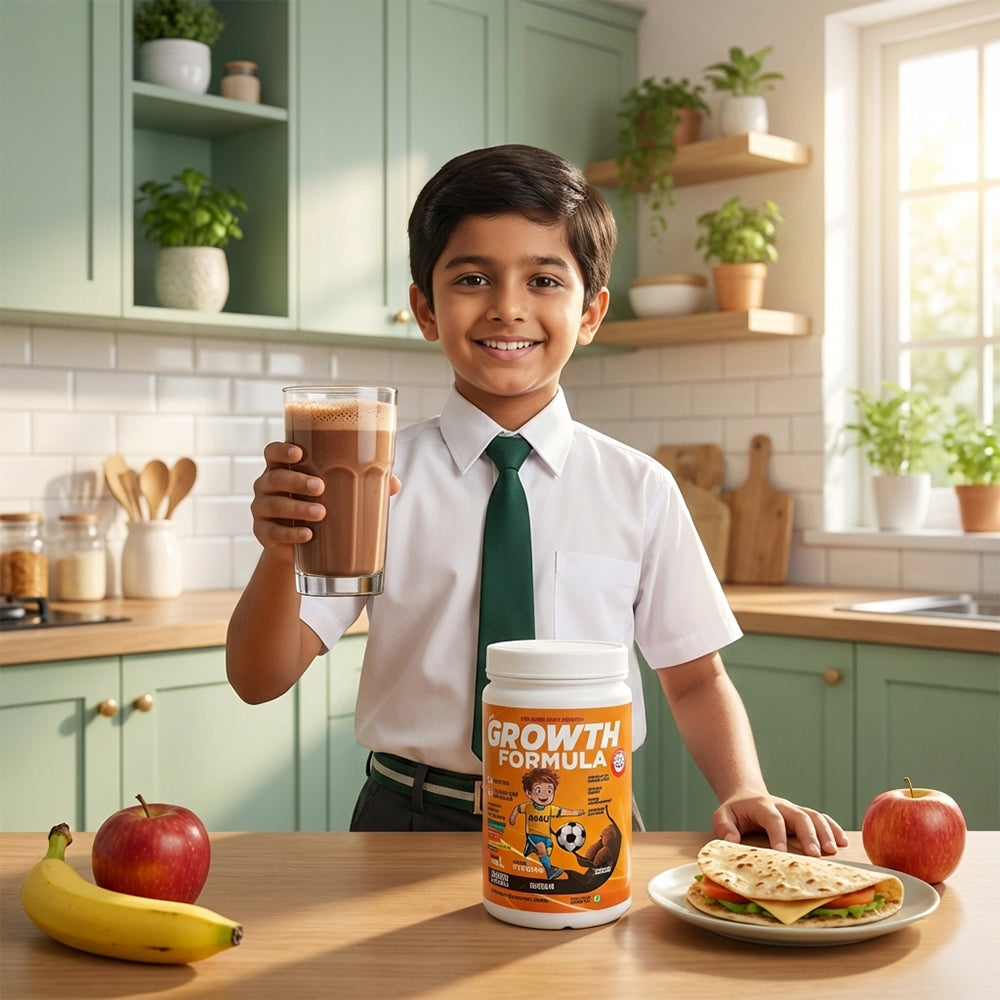 Mikis Growth Formula For Growing Kids (7-12 Yrs) | Chocolate Ice-cream 400g