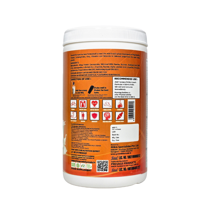 Mikis Growth Formula Vanilla 400g – Protein Powder for Teenagers in India